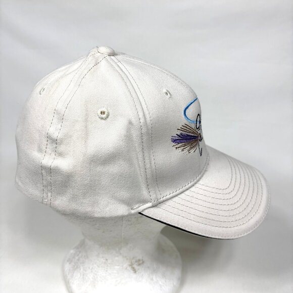Simms Fishing Ole Florida Fly Shop Beige Embroidered Sandwich Bill Cap Hat OSFM - Picture 5 of 7
